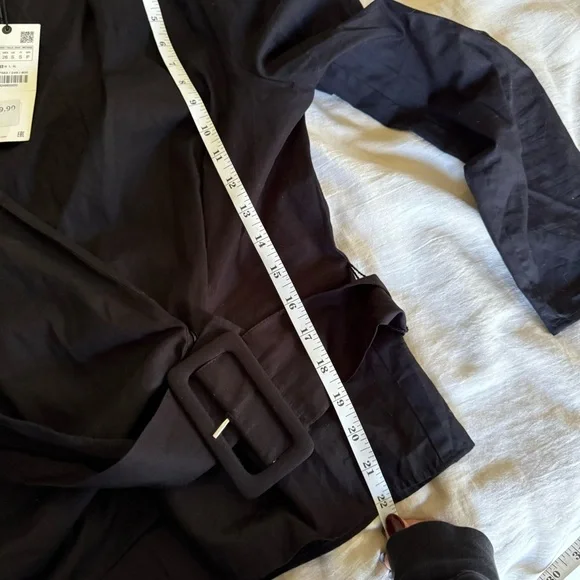 NWT Zara Wrap Top with large Buckle belt - Picture 10 of 10